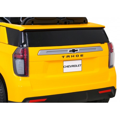 Chevrolet Tahoe Elektrické auto pro děti žluté + Dálkové ovládání + EVA + MP3 rádio + LED