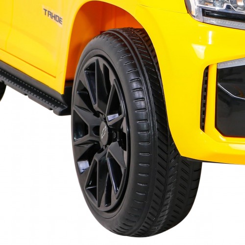 Chevrolet Tahoe Elektrické auto pro děti žluté + Dálkové ovládání + EVA + MP3 rádio + LED