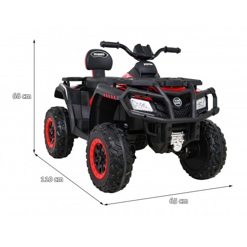 Quad XT-Speed pro děti červený + Drive 4x4 + EVA + Pomalý start + Rádio MP3 + LED