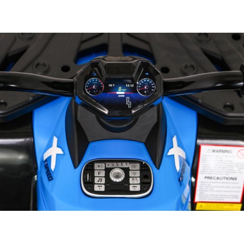 Quad XT-Speed pro děti modrý + Drive 4x4 + EVA + Pomalý start + Rádio MP3 + LED