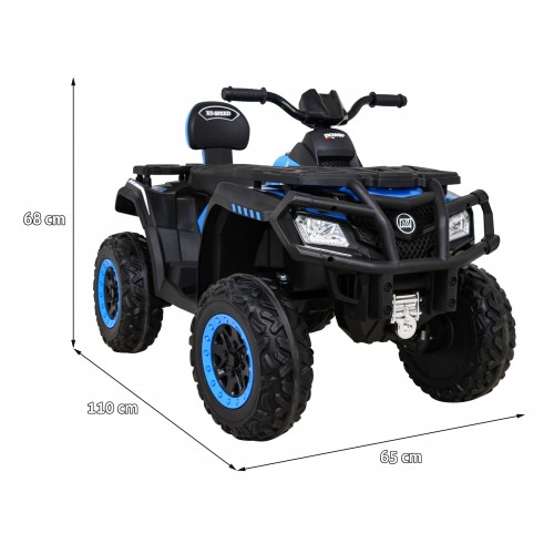 Quad XT-Speed pro děti modrý + Drive 4x4 + EVA + Pomalý start + Rádio MP3 + LED