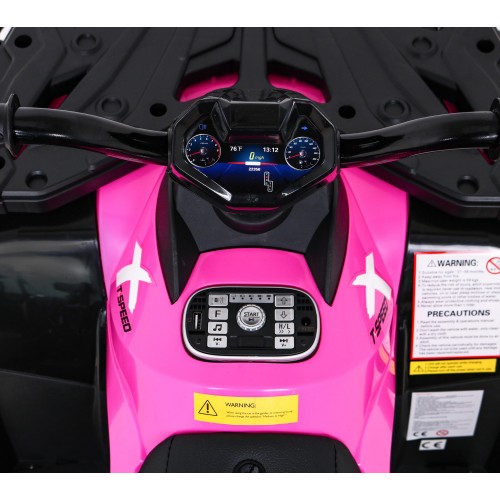 Quad XT-Speed pro děti růžový + Drive 4x4 + EVA + Pomalý start + Rádio MP3 + LED