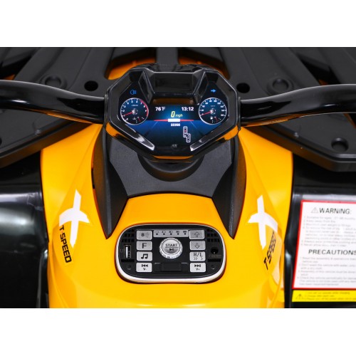 Quad XT-Speed pro děti žlutý + Drive 4x4 + EVA + Pomalý start + Rádio MP3 + LED