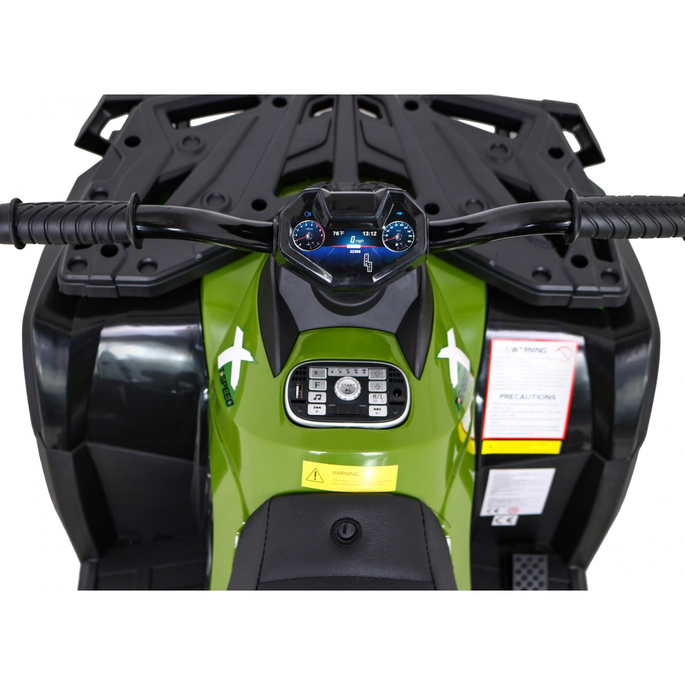 Quad XT-Speed Kids zelená 4x4 Drive EVA Rádio s pomalým startem MP3 LED