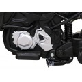 Policejní motor BMW F850 GS na baterii pro děti Pomocná kola Světla sirény 2 kufry Pomalý start