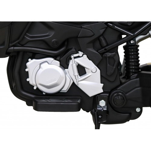 Dětský bateriový motor BMW F850 GS bílá + přídavná kola + audio LED + pomalý start + EVA