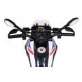 Dětský bateriový motor BMW F850 GS bílá + přídavná kola + audio LED + pomalý start + EVA