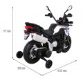 Dětský bateriový motor BMW F850 GS bílá + přídavná kola + audio LED + pomalý start + EVA