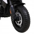 Dětský bateriový motor BMW F850 GS bílá + přídavná kola + audio LED + pomalý start + EVA