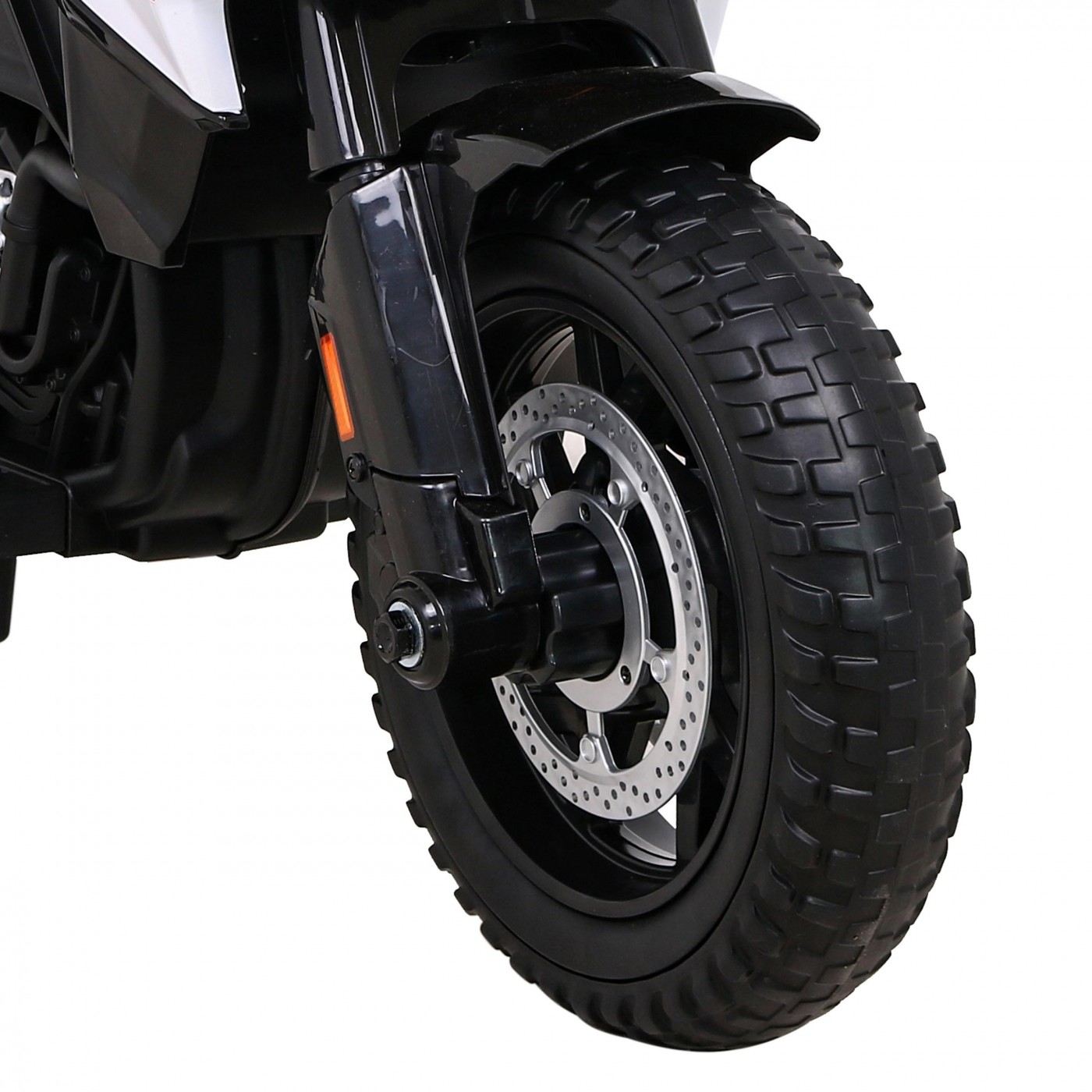 Dětský bateriový motor BMW F850 GS bílá + přídavná kola + audio LED + pomalý start + EVA