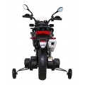 Dětský bateriový motor BMW F850 GS bílá + přídavná kola + audio LED + pomalý start + EVA