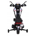Dětský bateriový motor BMW F850 GS bílá + přídavná kola + audio LED + pomalý start + EVA