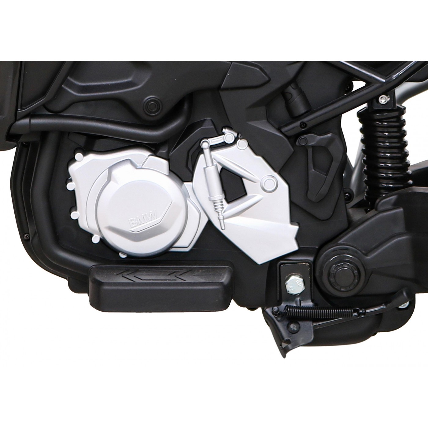 Dětský bateriový motor BMW F850 GS červený + přídavná kola + audio LED + pomalý start + EVA