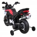 Dětský bateriový motor BMW F850 GS červený + přídavná kola + audio LED + pomalý start + EVA