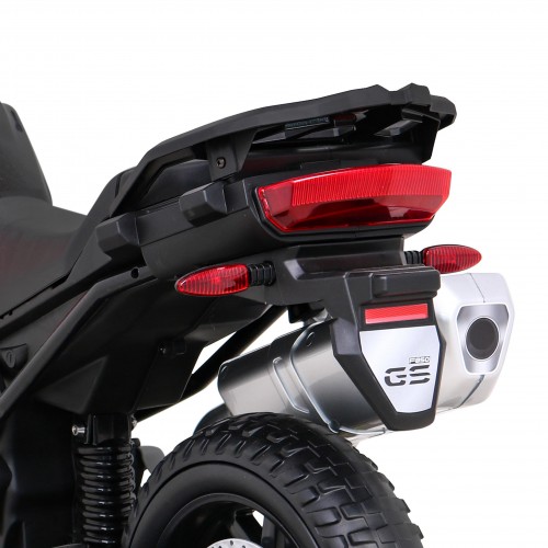 Dětský bateriový motor BMW F850 GS červený + přídavná kola + audio LED + pomalý start + EVA