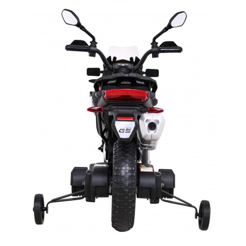 Dětský bateriový motor BMW F850 GS červený + přídavná kola + audio LED + pomalý start + EVA