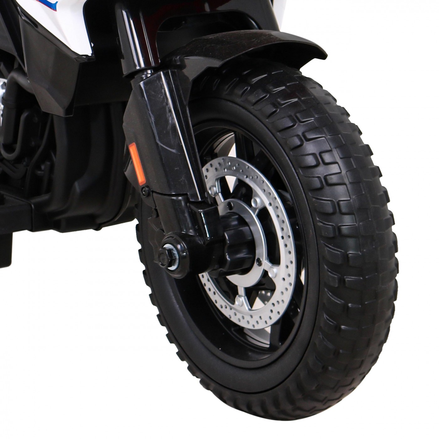 Dětský bateriový motor BMW F850 GS červený + přídavná kola + audio LED + pomalý start + EVA