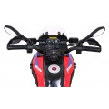 Dětský bateriový motor BMW F850 GS červený + přídavná kola + audio LED + pomalý start + EVA