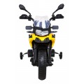 Motor BMW F850 GS na baterii pro děti Žlutá + Pomocná kola + Audio LED + Pomalý start + EVA