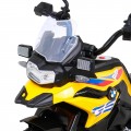 Motor BMW F850 GS na baterii pro děti Žlutá + Pomocná kola + Audio LED + Pomalý start + EVA