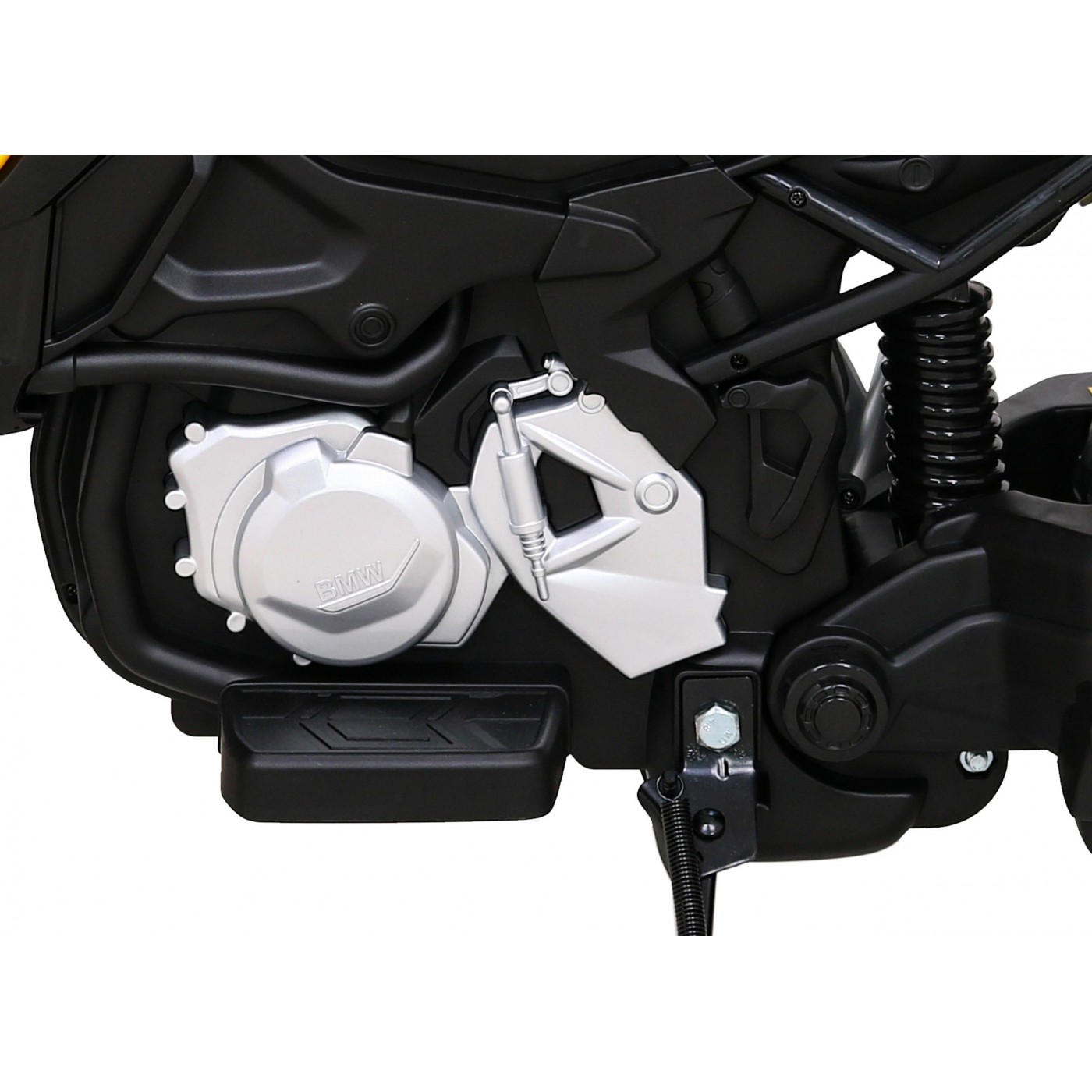 Motor BMW F850 GS na baterii pro děti Žlutá + Pomocná kola + Audio LED + Pomalý start + EVA