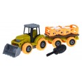 Rozkládací traktor se lžící a přívěsem + šroubovák + ovečky Hračka pro děti 3+