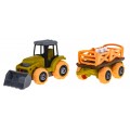 Rozkládací traktor se lžící a přívěsem + šroubovák + ovečky Hračka pro děti 3+