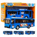 Interaktivní školní autobus pro děti 3+ modrý + otevírání dveří + Zvuky Světla