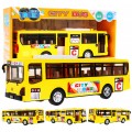 Interaktivní školní autobus pro děti 3+ žlutý + otevírání dveří + Zvuky Světla
