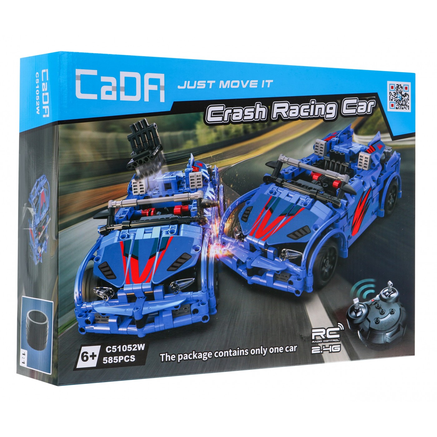 Technické bloky CaDA 585 el. Dálkové ovládání Crush Racing auto pro děti 6+ auto s katapultem
