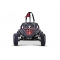 Rychlá dračí motokára pro baterii Černá 30km/h + Motor 1000W + Nafouknutá kola + Nastavení sedadla + Pásy