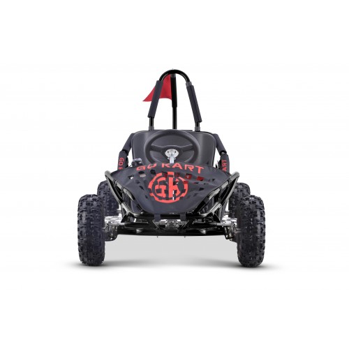 Rychlá dračí motokára pro baterii Černá 30km/h + Motor 1000W + Nafouknutá kola + Nastavení sedadla + Pásy