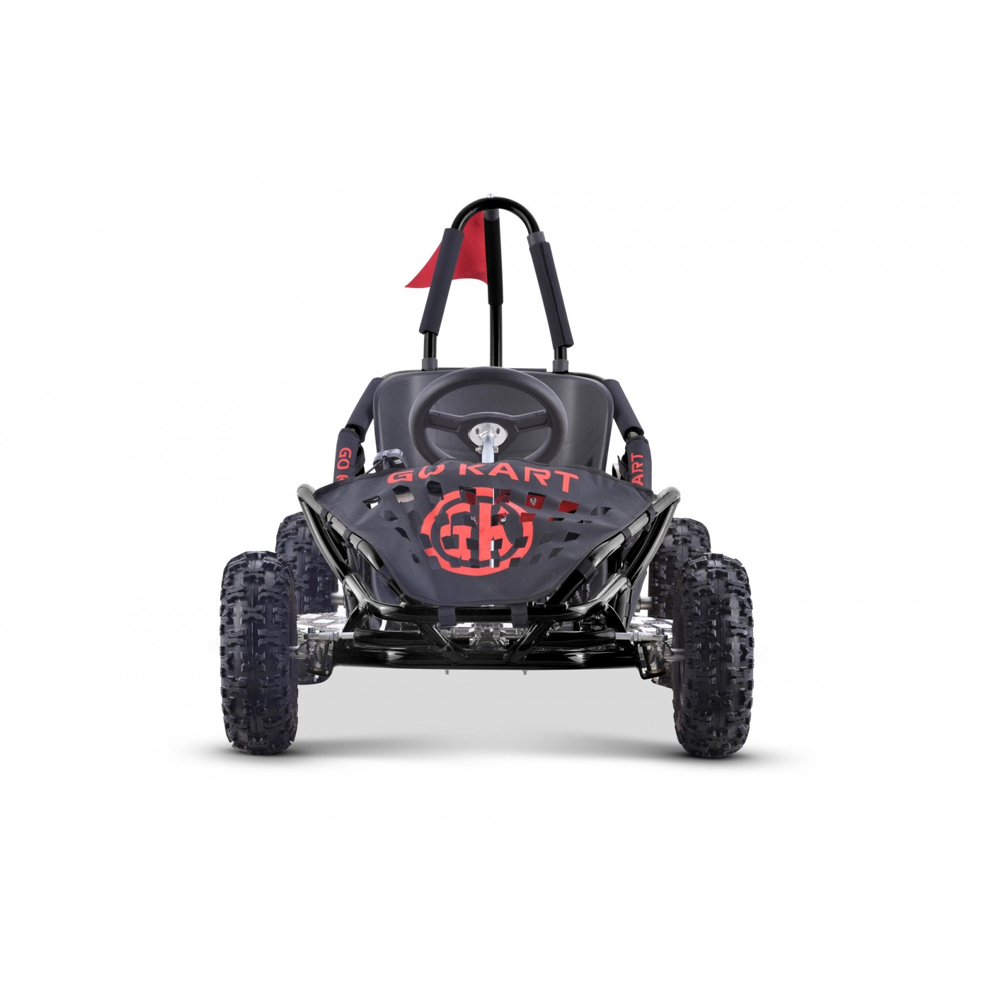 Rychlá dračí motokára pro baterii Černá 30km/h + Motor 1000W + Nafouknutá kola + Nastavení sedadla + Pásy
