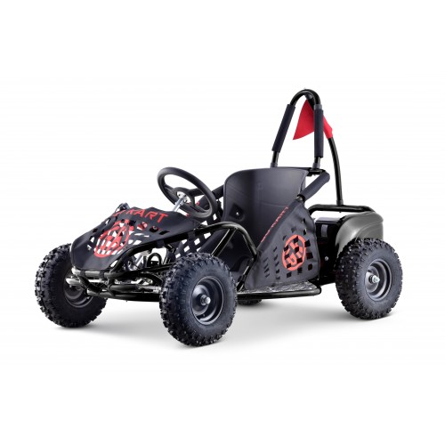 Rychlá dračí motokára pro baterii Černá 30km/h + Motor 1000W + Nafouknutá kola + Nastavení sedadla + Pásy