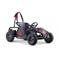 Rychlá dračí motokára pro baterii Černá 30km/h + Motor 1000W + Nafouknutá kola + Nastavení sedadla + Pásy