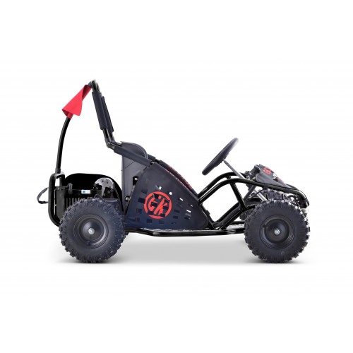 Rychlá dračí motokára pro baterii Černá 30km/h + Motor 1000W + Nafouknutá kola + Nastavení sedadla + Pásy