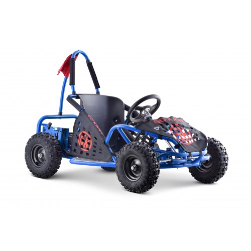 Rychlá dračí motokára na baterii Modrá 30km/h + Motor 1000W + Nafouknutá kola + Nastavení sedadla + Pásy
