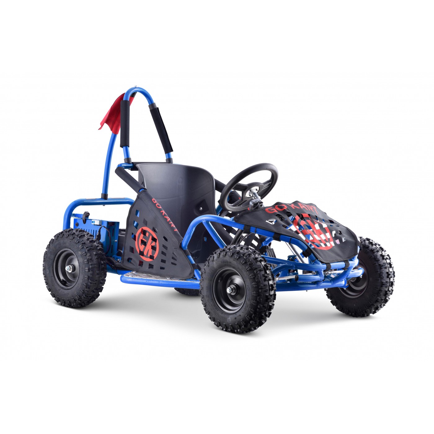 Rychlá dračí motokára na baterii Modrá 30km/h + Motor 1000W + Nafouknutá kola + Nastavení sedadla + Pásy