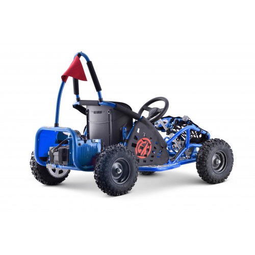 Rychlá dračí motokára na baterii Modrá 30km/h + Motor 1000W + Nafouknutá kola + Nastavení sedadla + Pásy