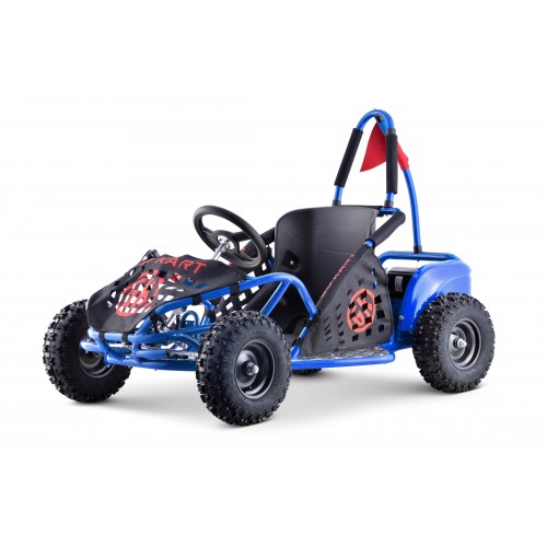 Rychlá dračí motokára na baterii Modrá 30km/h + Motor 1000W + Nafouknutá kola + Nastavení sedadla + Pásy