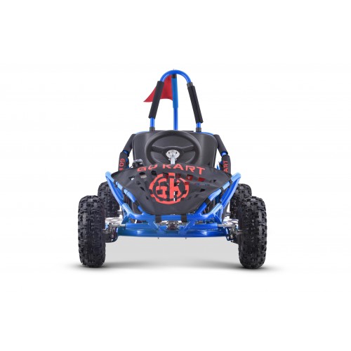 Rychlá dračí motokára na baterii Modrá 30km/h + Motor 1000W + Nafouknutá kola + Nastavení sedadla + Pásy