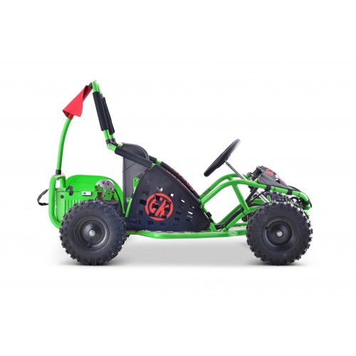 Rychlá motokára Dragon na baterii Zelená 30 km/h + Motor 1000 W + Nafouknutá kola + Nastavení sedadla + Pásy