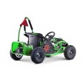 Rychlá motokára Dragon na baterii Zelená 30 km/h + Motor 1000 W + Nafouknutá kola + Nastavení sedadla + Pásy