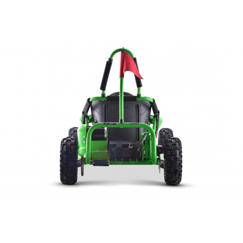 Rychlá motokára Dragon na baterii Zelená 30 km/h + Motor 1000 W + Nafouknutá kola + Nastavení sedadla + Pásy