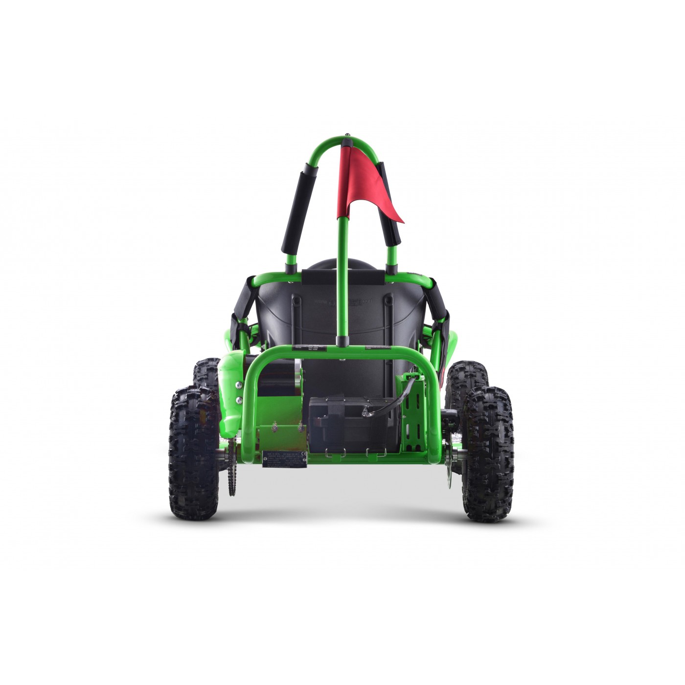Rychlá motokára Dragon na baterii Zelená 30 km/h + Motor 1000 W + Nafouknutá kola + Nastavení sedadla + Pásy