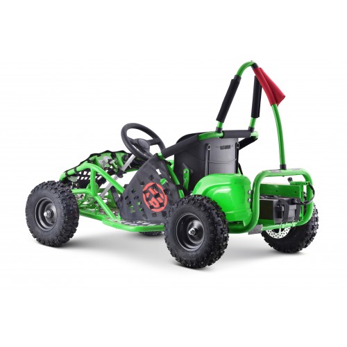Rychlá motokára Dragon na baterii Zelená 30 km/h + Motor 1000 W + Nafouknutá kola + Nastavení sedadla + Pásy