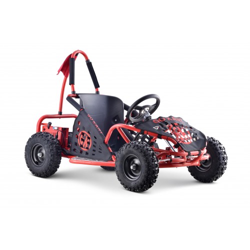 Rychlá dračí motokára pro akumulátor Červená 30km/h + Motor 1000W + Nafouknutá kola + Nastavení sedadla + Pásy