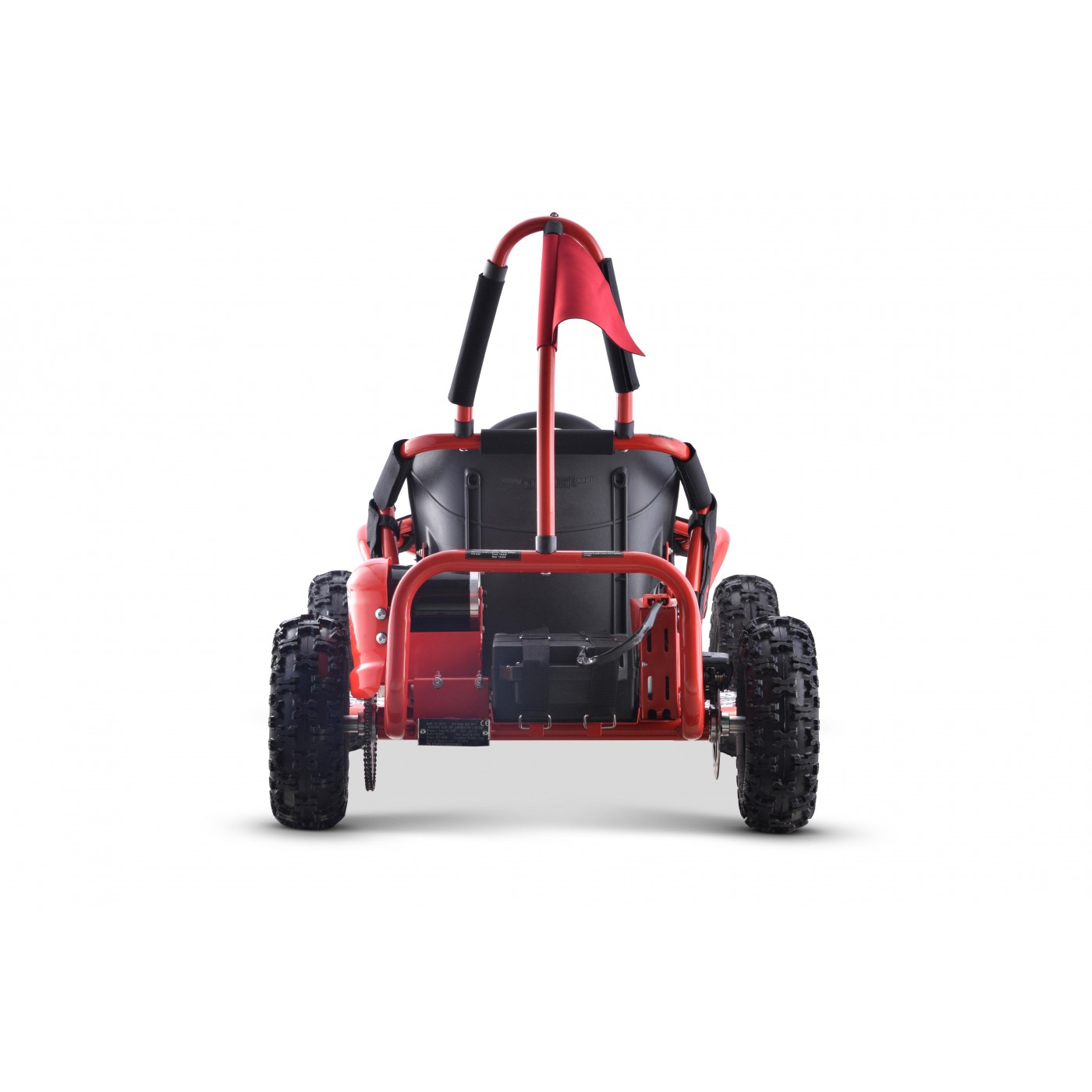 Rychlá dračí motokára pro akumulátor Červená 30km/h + Motor 1000W + Nafouknutá kola + Nastavení sedadla + Pásy
