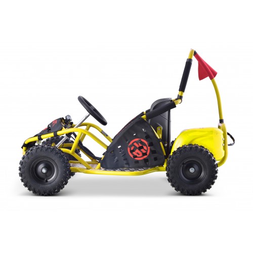 Rychlá motokára Dragon na baterii 30 km/h + motor 1000 W + nafouknutá kola + nastavení sedadla + pásy