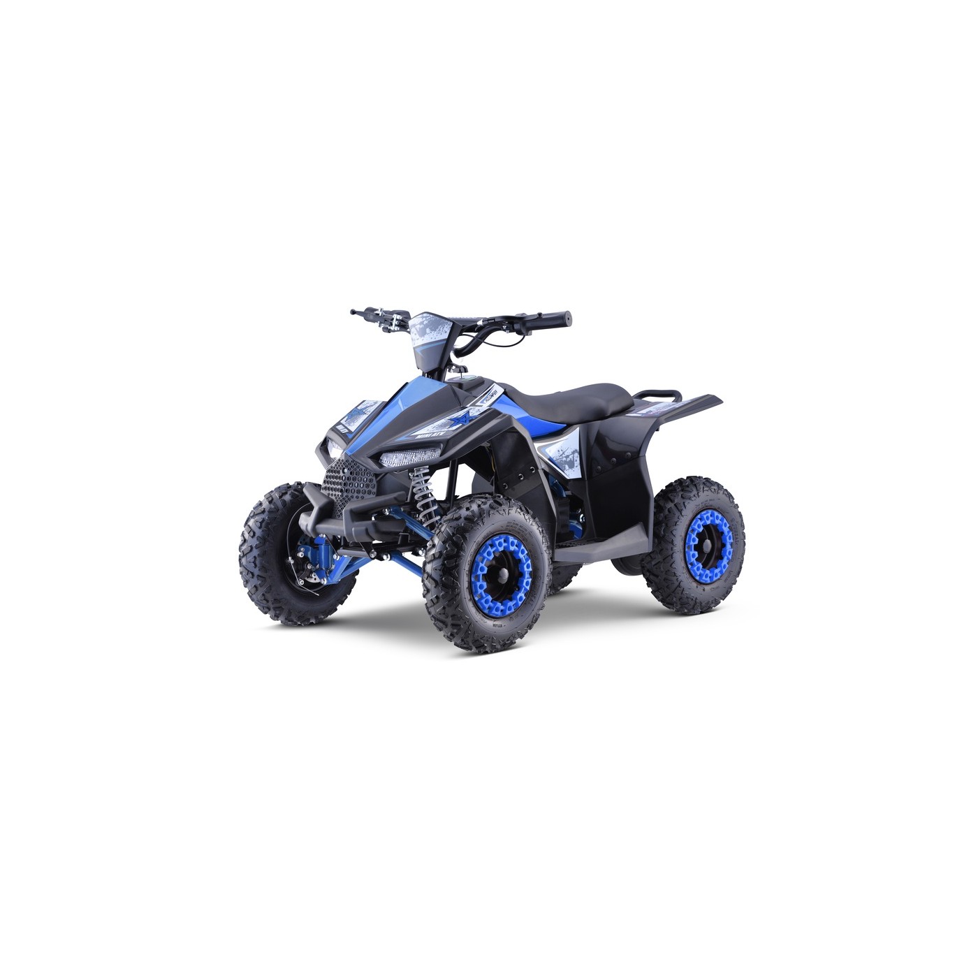 Quad E-STAR na baterii modrá 35km/h + střídavý motor 1000W + nafouknutá kola + nastavení sedadla